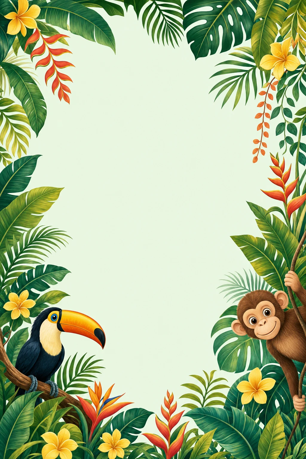 Kids birthday · jungle poster background