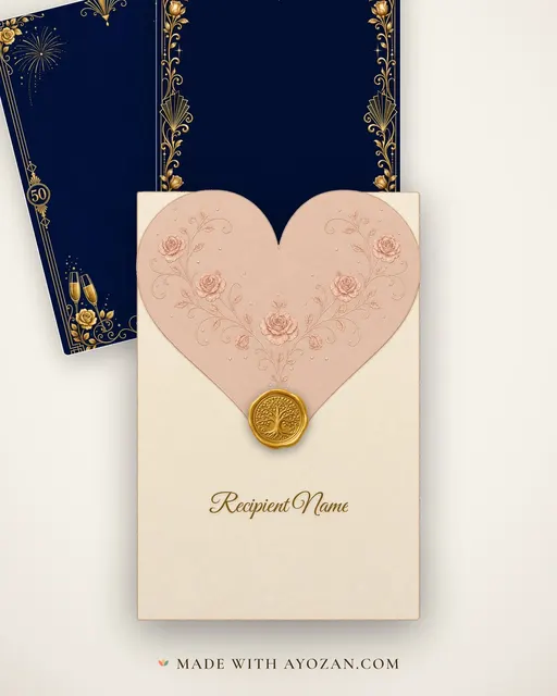 50th — Golden Jubilee — Invitation — envelope, as the guest receives it