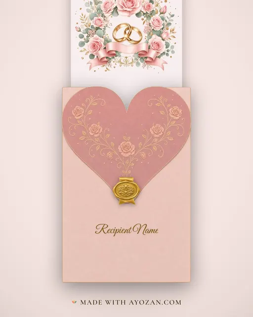 Happy Anniversary — envelope, as the guest receives it