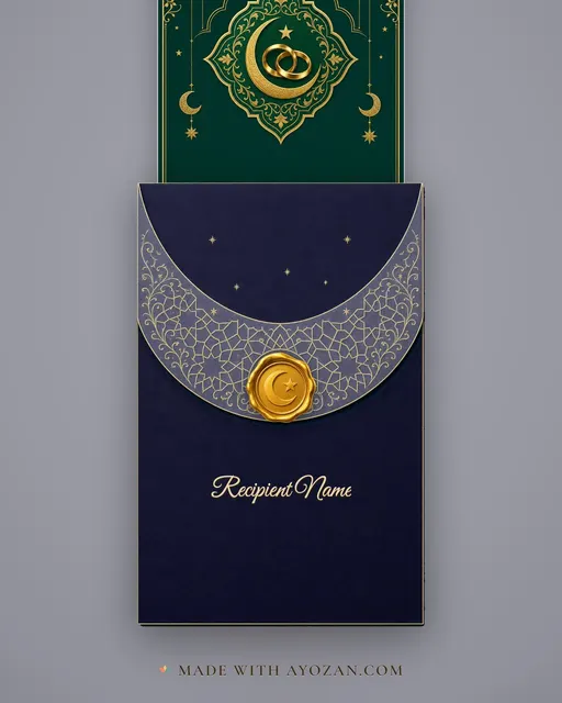 Anniversary Mubarak — envelope, as the guest receives it