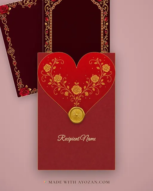40th — Ruby — Invitation — envelope, as the guest receives it