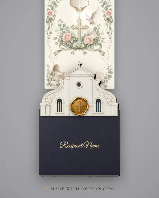 Baptism / Christening — Blessings — envelope, as the guest receives it