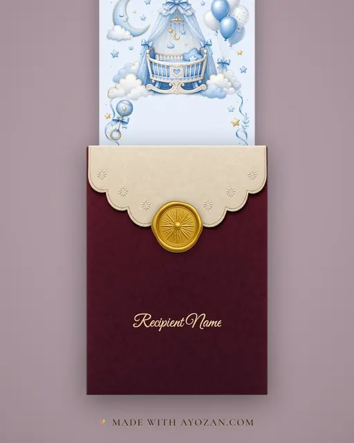 Naming Ceremony — Blessings — envelope, as the guest receives it