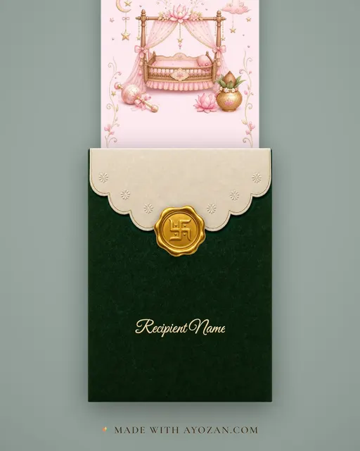 Namkaran — Naming Ceremony — Blessings — envelope, as the guest receives it