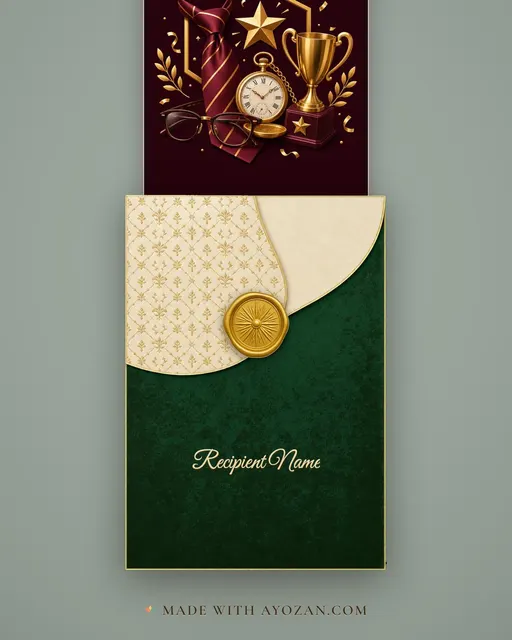 Birthday — For Dad — envelope, as the guest receives it