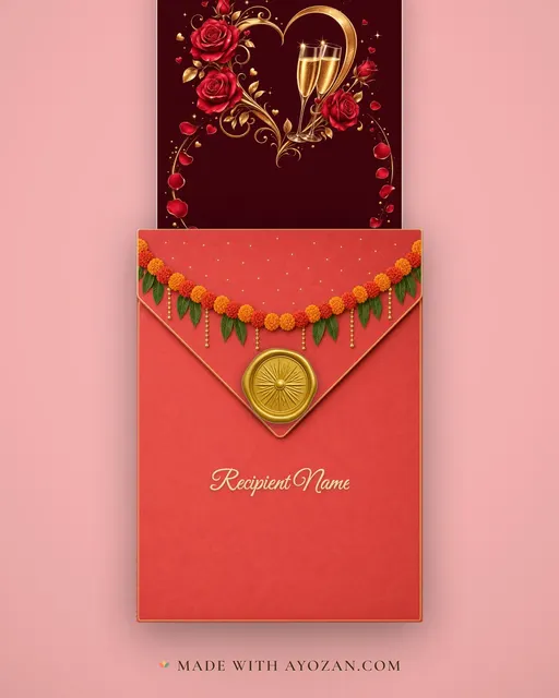 Birthday — For My Love — envelope, as the guest receives it