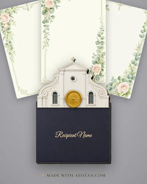 Engagement — Mangalorean Christian — Wedding Wedding Suite — envelope, as the guest receives it