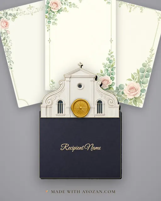 Engagement — Tamil Christian — Wedding Wedding Suite — envelope, as the guest receives it