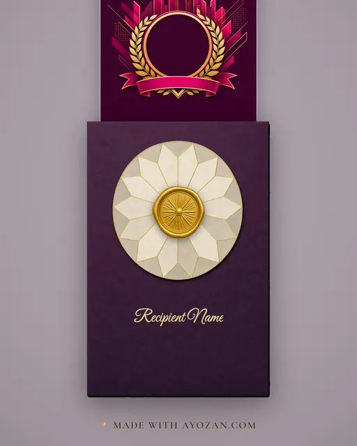 Work Anniversary — Vibrant — envelope, as the guest receives it