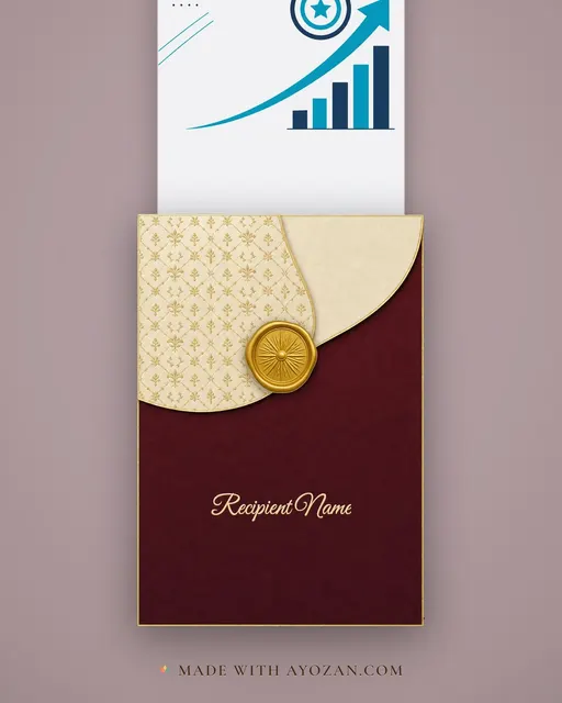 Company Milestone — Modern — envelope, as the guest receives it