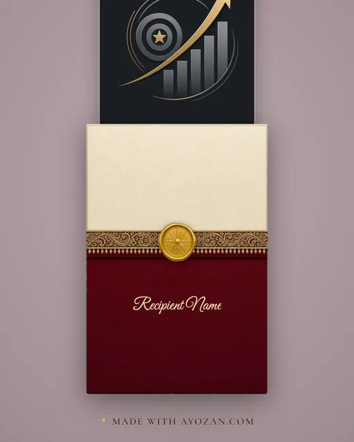 Company Milestone — Monochrome — envelope, as the guest receives it