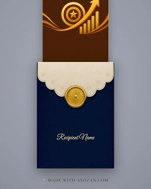 Company Milestone — Warm — envelope, as the guest receives it