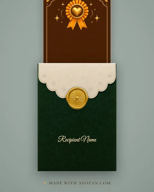 Thank You / Appreciation — Warm — envelope, as the guest receives it
