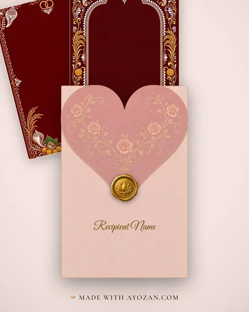 Ashirwad — Bengali Alpana — envelope, as the guest receives it