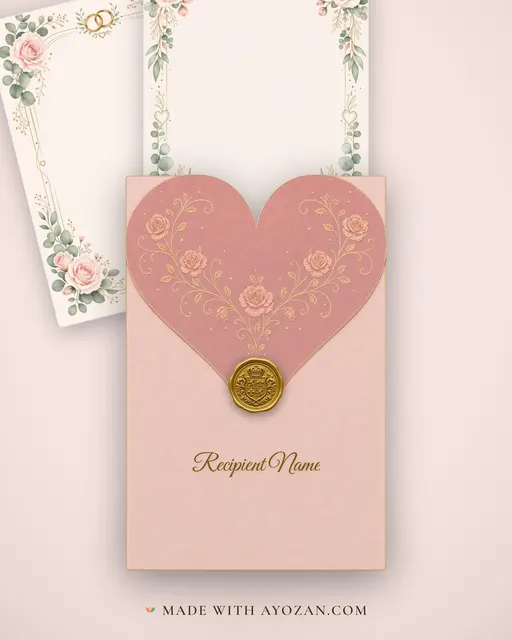 Engagement — Blush Botanical Fusion — envelope, as the guest receives it