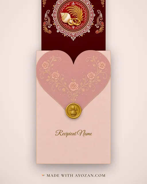 Ashirwad — Bengali — envelope, as the guest receives it