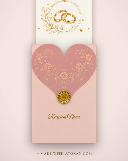 Engaged — Modern — envelope, as the guest receives it