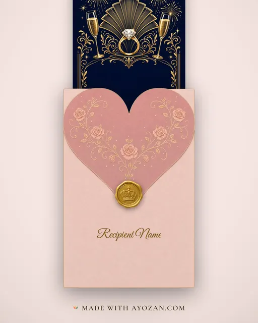 Congratulations — Luxe — envelope, as the guest receives it
