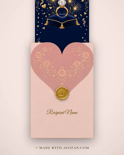 She Said Yes — envelope, as the guest receives it