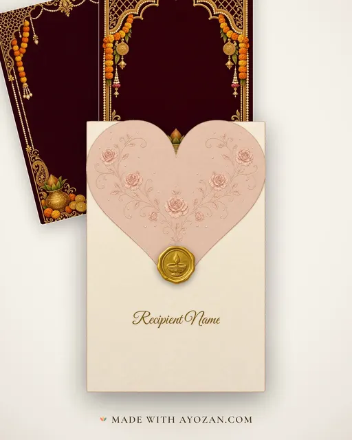 Roka — Royal Mughal Gold — envelope, as the guest receives it
