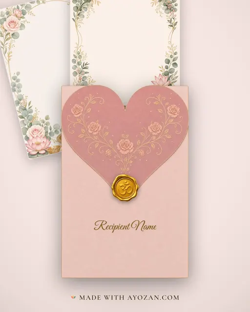 Sagai — Blush Botanical Fusion — envelope, as the guest receives it