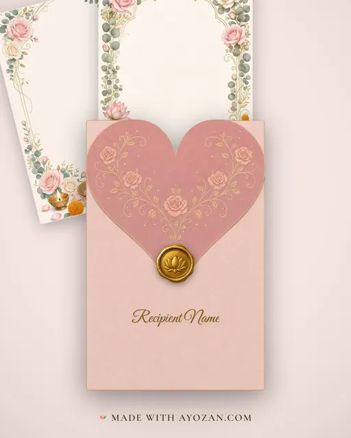 Sagai — Ring & Roses Modern — envelope, as the guest receives it