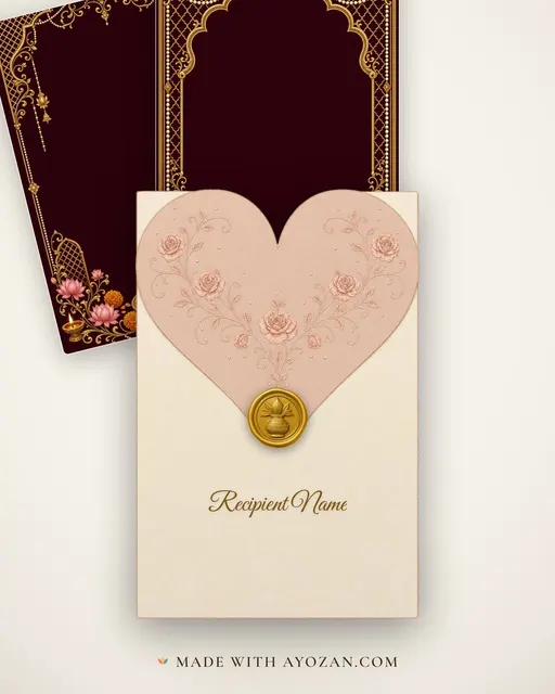 Sagai — Royal Mughal Gold — envelope, as the guest receives it