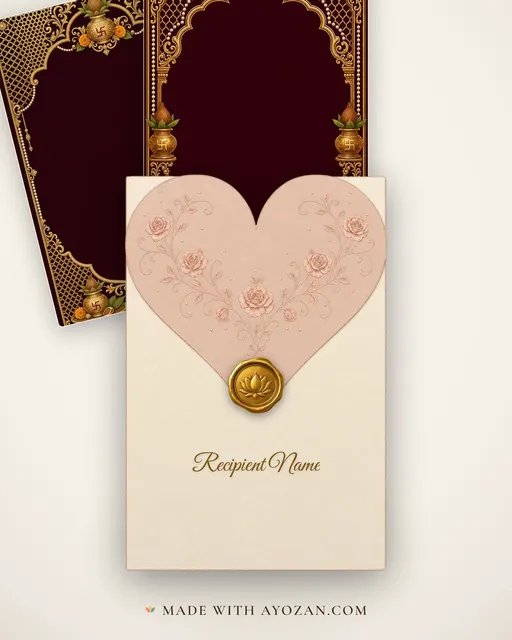 Tilak — Royal Mughal Gold — envelope, as the guest receives it