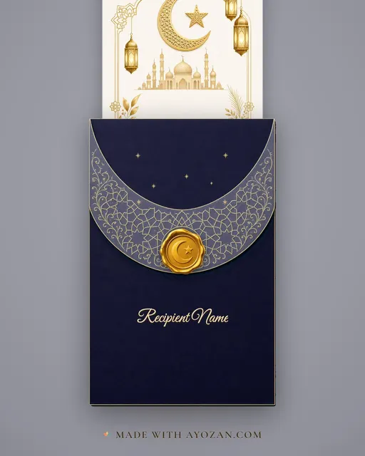 Eid Mubarak — envelope, as the guest receives it