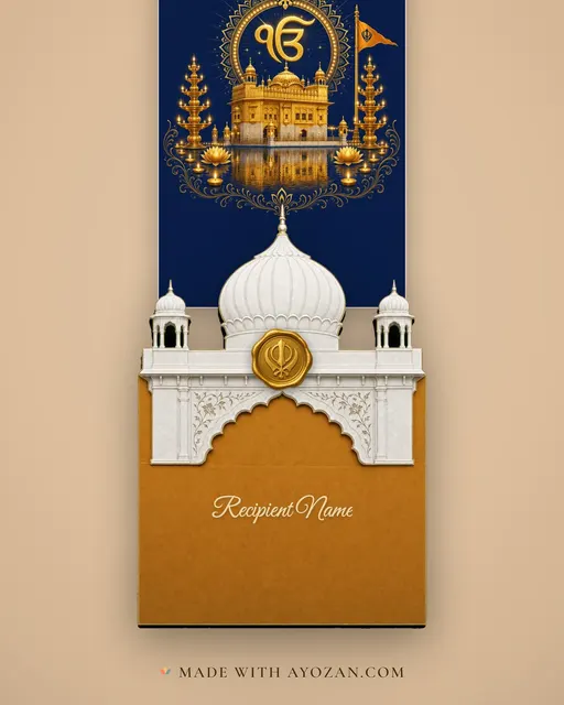 Happy Gurpurab — envelope, as the guest receives it