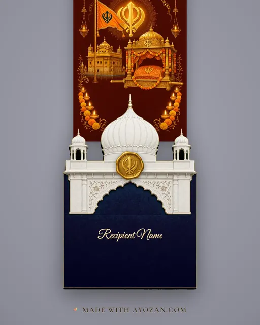 Guru Nanak Jayanti — envelope, as the guest receives it