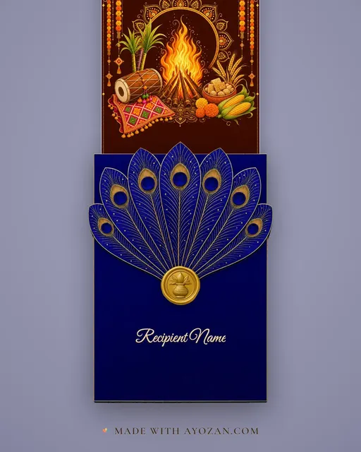 Happy Lohri — envelope, as the guest receives it