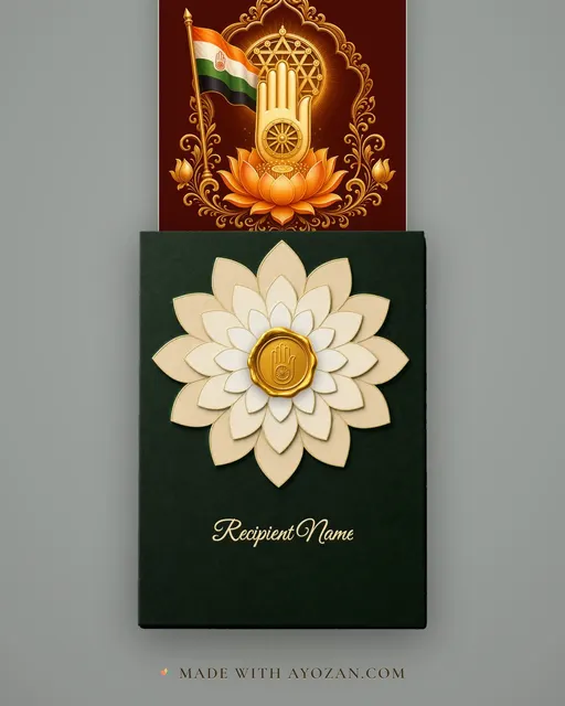 Mahavir Jayanti — envelope, as the guest receives it