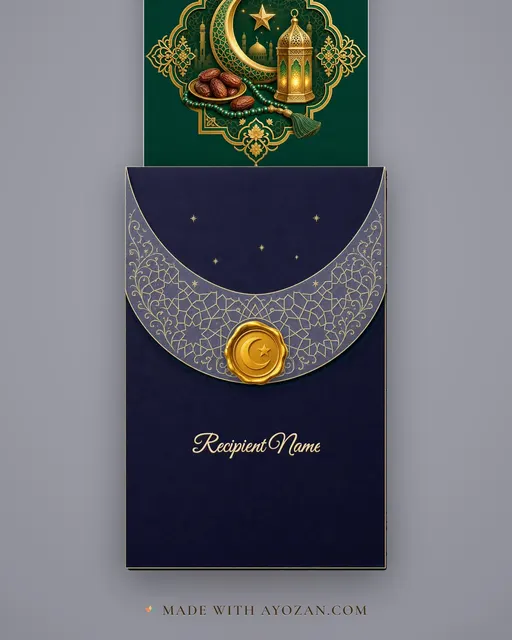 Ramadan Kareem — envelope, as the guest receives it