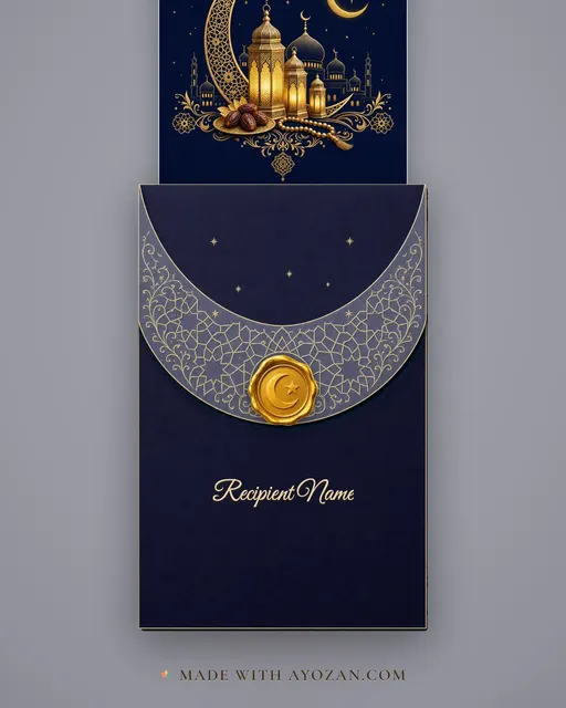 Ramadan Mubarak — envelope, as the guest receives it