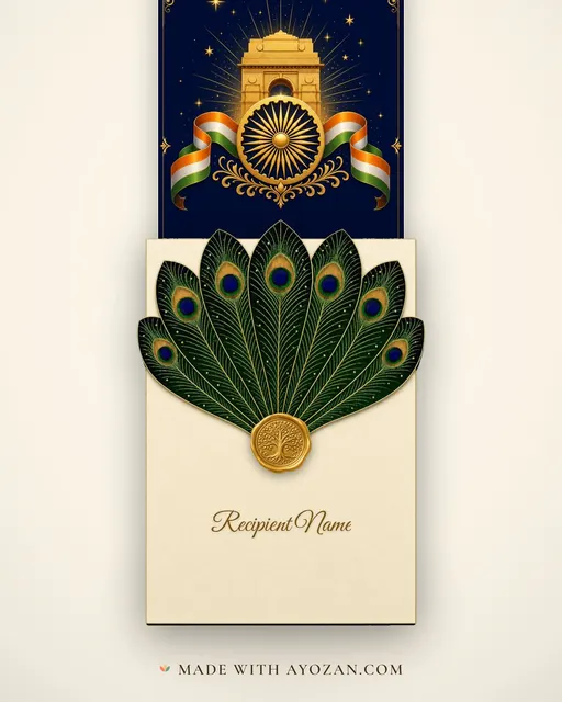 Happy Republic Day — envelope, as the guest receives it