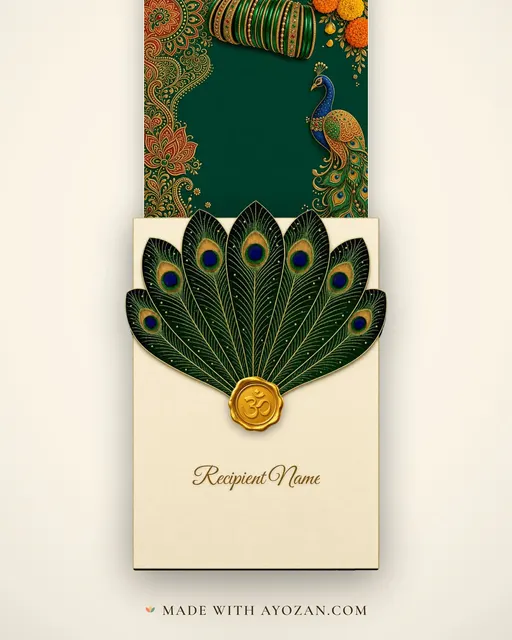 Happy Teej — envelope, as the guest receives it