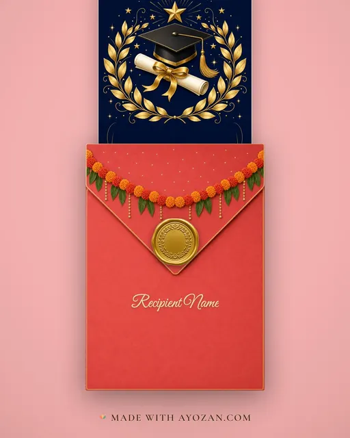 Congratulations Graduate — envelope, as the guest receives it