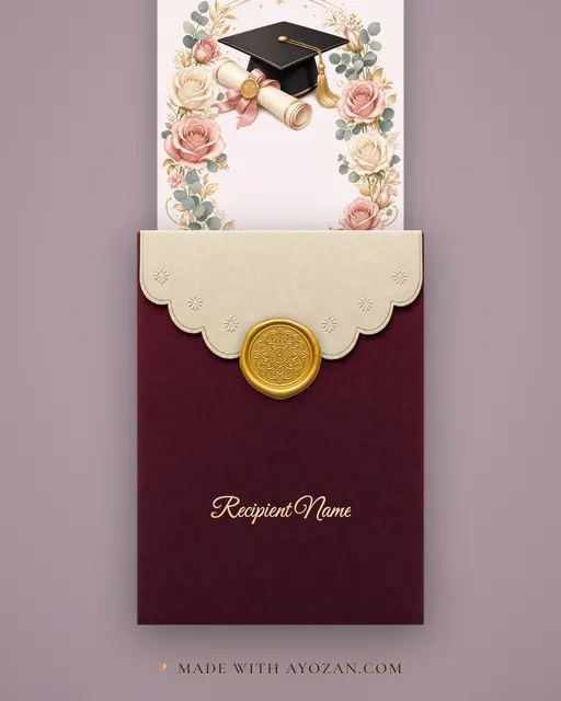 Congratulations — envelope, as the guest receives it