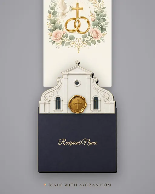 Wedding Blessings — envelope, as the guest receives it