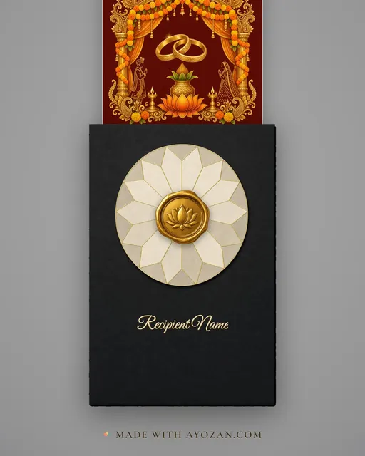 Wedding Blessings — envelope, as the guest receives it