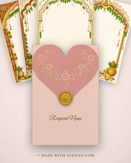 Nischitartham — Andhra Pochampally Ikat Wedding Suite — envelope, as the guest receives it