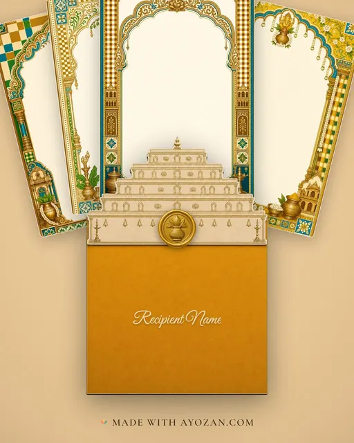 Nichayathartham — Chettinad Nattukottai Wedding Suite — envelope, as the guest receives it