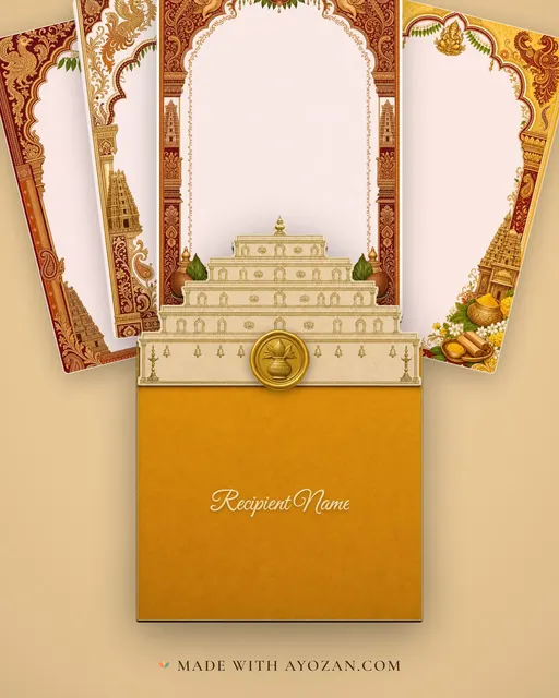 Nischaya Tambula — Kannada Mysore-Silk Wedding Suite — envelope, as the guest receives it
