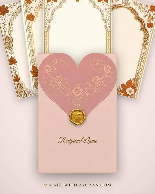 Kasamdry — Kashmiri Pandit Wedding Suite — envelope, as the guest receives it