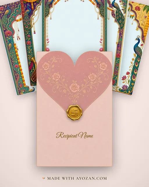 Sakharpuda — Maharashtra Paithani Wedding Suite — envelope, as the guest receives it