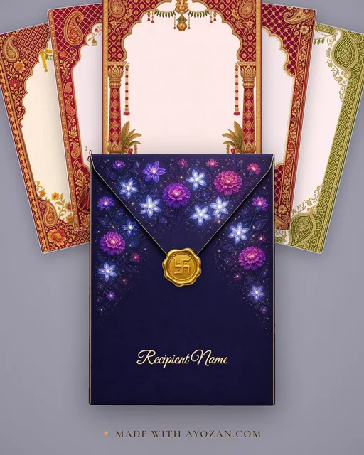 Wedding — Banarasi Brocade Wedding Suite — envelope, as the guest receives it