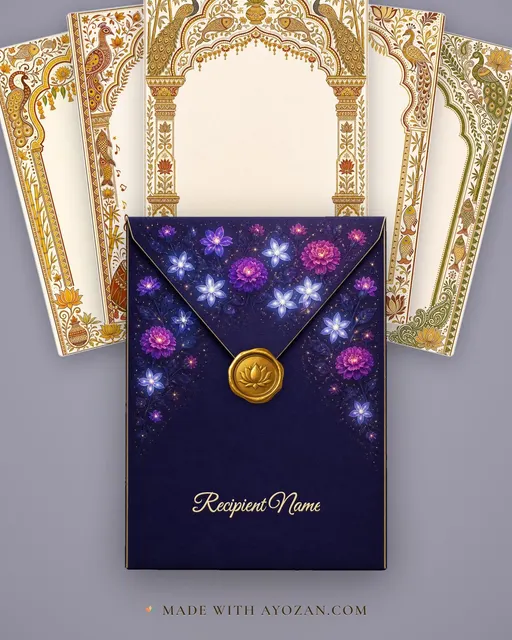 Vivah — Bihar Madhubani Wedding Suite — envelope, as the guest receives it