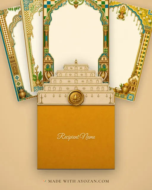 Muhurtham — Chettinad Nattukottai Wedding Suite — envelope, as the guest receives it