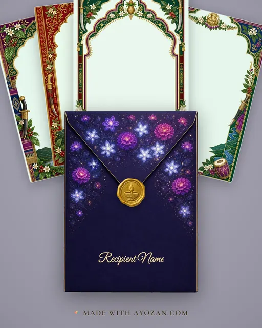 Kodava Mangala — Coorg Kodava Wedding Suite — envelope, as the guest receives it